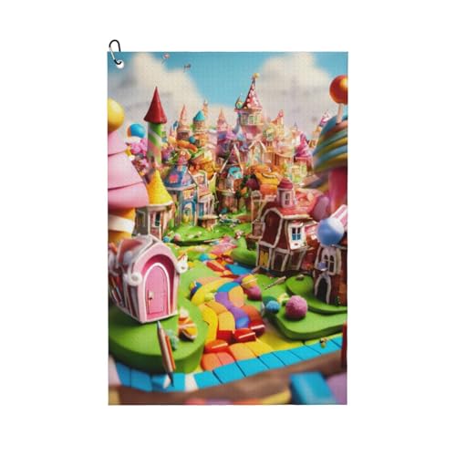 Candy Land Golf-Handtuch, schnell trocknend, praktische Handtücher, Strand, Yoga, Sport, Reinigungswerkzeug, funktional Candy Land Golf-Handtuch, schnell trocknend, praktische Handtücher, Strand, Yoga, Sport, Reinigungswerkzeug, funktional von PPHGUT