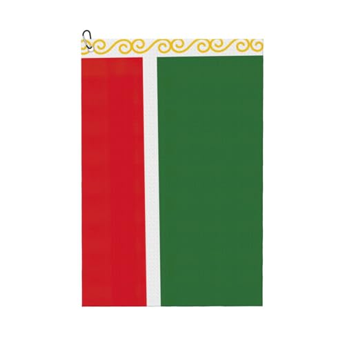 Golf-Handtuch, Motiv: Flagge der Tschetschenischen Republik, schnelltrocknend, praktische Handtücher, Strand, Yoga, Sport, Reinigungswerkzeug, funktional Golf-Handtuch, Motiv: Flagge der Tschetschenischen Republik, schnelltrocknend, praktische Handtücher, Strand, Yoga, Sport, Reinigungswerkzeug, funktional von PPHGUT