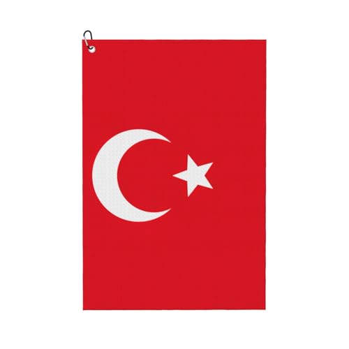 Golf-Handtuch, Motiv: Flagge der Türkei, schnell trocknend, praktische Handtücher, Strand, Yoga, Sport, Reinigungswerkzeug, funktional Golf-Handtuch, Motiv: Flagge der Türkei, schnell trocknend, praktische Handtücher, Strand, Yoga, Sport, Reinigungswerkzeug, funktional von PPHGUT