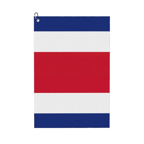 Golf-Handtuch, Motiv: Flagge von Costa Rica, schnell trocknend, praktische Handtücher, Strand, Yoga, Sport, Reinigungswerkzeug, funktional Golf-Handtuch, Motiv: Flagge von Costa Rica, schnell trocknend, praktische Handtücher, Strand, Yoga, Sport, Reinigungswerkzeug, funktional von PPHGUT