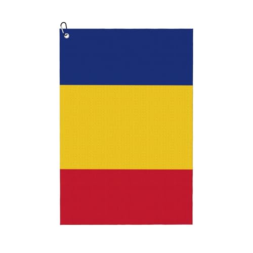 Golf-Handtuch, Motiv: Flagge von Rumänien, schnelltrocknend, praktische Handtücher, Strand, Yoga, Sport, Reinigungswerkzeug, funktional Golf-Handtuch, Motiv: Flagge von Rumänien, schnelltrocknend, praktische Handtücher, Strand, Yoga, Sport, Reinigungswerkzeug, funktional von PPHGUT