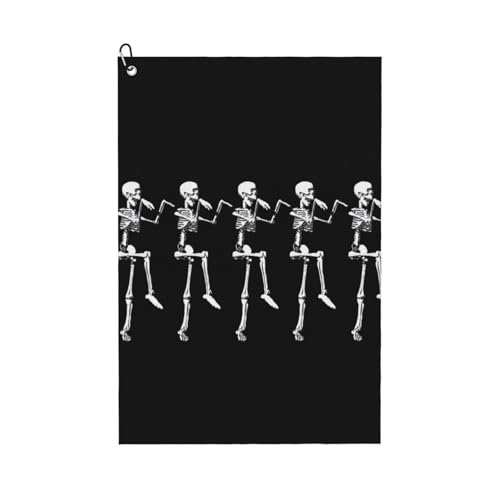 Golf-Handtuch, Motiv: Halloween, beweglich, Skelett-Schädel, schnelltrocknend, praktische Handtücher, Strand, Yoga, Sport, Reinigungswerkzeug, funktional Golf-Handtuch, Motiv: Halloween, beweglich, Skelett-Schädel, schnelltrocknend, praktische Handtücher, Strand, Yoga, Sport, Reinigungswerkzeug, funktional von PPHGUT