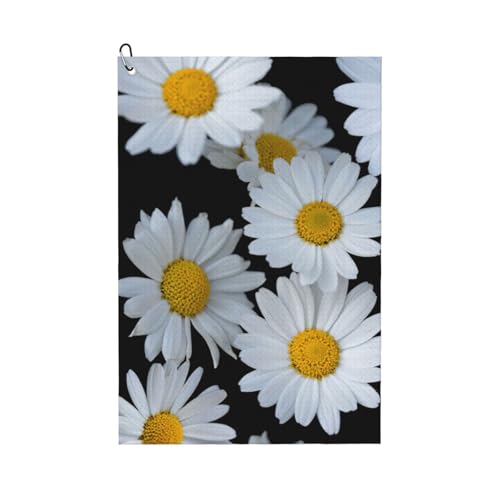 Golf-Handtuch mit Gänseblümchen-Motiv, schnell trocknend, praktisch, für Strand, Yoga, Sport, Reinigungswerkzeug, funktional Golf-Handtuch mit Gänseblümchen-Motiv, schnell trocknend, praktisch, für Strand, Yoga, Sport, Reinigungswerkzeug, funktional von PPHGUT