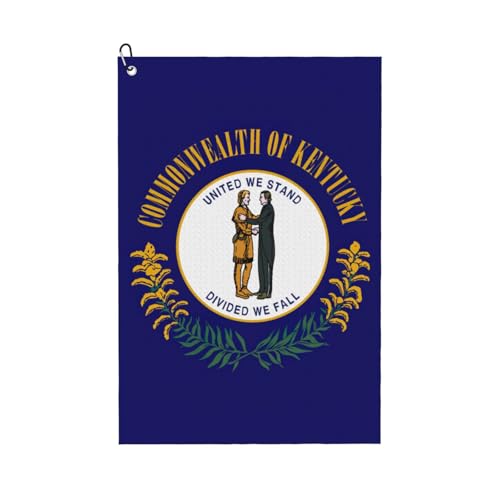 Golf-Handtuch mit Kentucky-Flagge, schnelltrocknend, praktische Handtücher, Strand, Yoga, Sport, Reinigungswerkzeug, funktional von PPHGUT