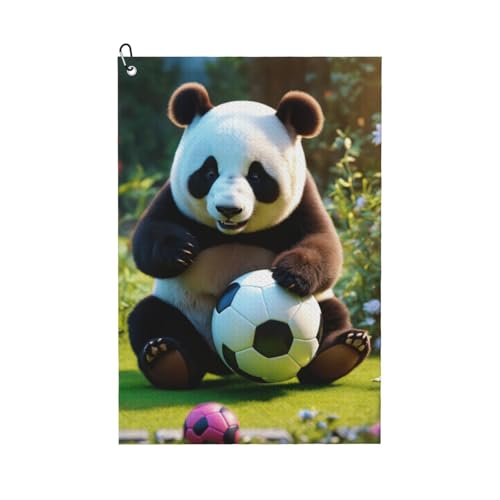 Golf-Handtuch mit Panda-Aufdruck, schnell trocknend, praktische Handtücher, Strand, Yoga, Sport, Reinigungswerkzeug, funktional von PPHGUT