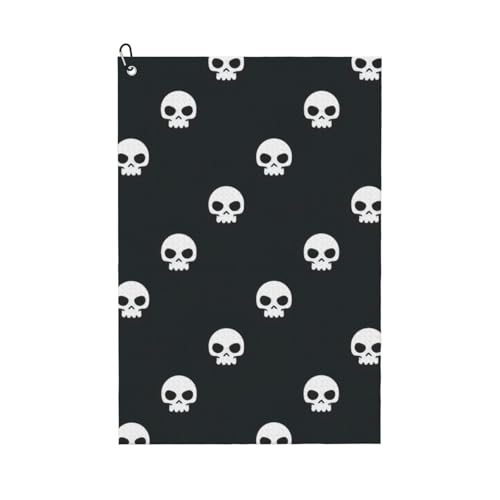 Golf-Handtuch mit Totenkopf-Aufdruck, schnell trocknend, praktische Handtücher, Strand, Yoga, Sport, Reinigungswerkzeug, funktional Golf-Handtuch mit Totenkopf-Aufdruck, schnell trocknend, praktische Handtücher, Strand, Yoga, Sport, Reinigungswerkzeug, funktional von PPHGUT
