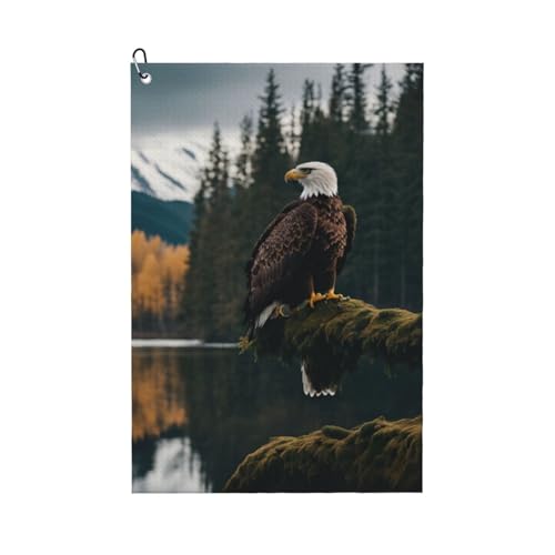 Golf-Handtuch mit fliegendem Adler, schnell trocknend, praktische Handtücher, Strand, Yoga, Sport, Reinigungswerkzeug, funktional Golf-Handtuch mit fliegendem Adler, schnell trocknend, praktische Handtücher, Strand, Yoga, Sport, Reinigungswerkzeug, funktional von PPHGUT