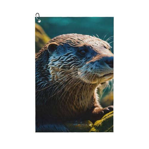 Golf-Handtuch mit niedlichem braunem Otter-Druck, schnell trocknend, praktische Handtücher, Strand, Yoga, Sport, Reinigungswerkzeug, funktional Golf-Handtuch mit niedlichem braunem Otter-Druck, schnell trocknend, praktische Handtücher, Strand, Yoga, Sport, Reinigungswerkzeug, funktional von PPHGUT