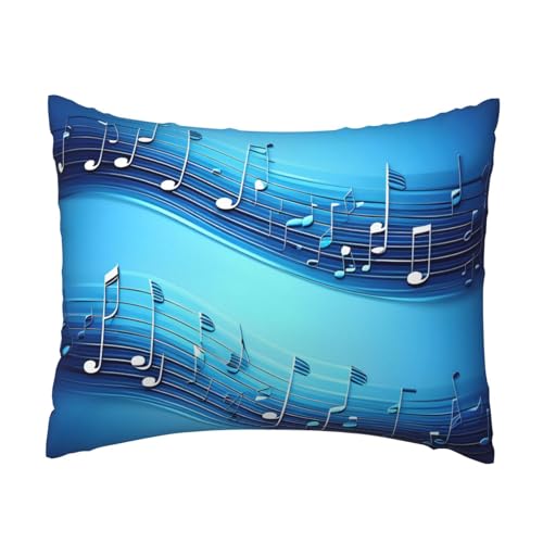 Himmelblauer Kissenbezug mit Musiknoten-Druck, bequemer Kissenbezug, Schlafzimmer, Couch, Auto, Heimdekoration, vielseitig einsetzbar, einfacher Reißverschluss Himmelblauer Kissenbezug mit Musiknoten-Druck, bequemer Kissenbezug, Schlafzimmer, Couch, Auto, Heimdekoration, vielseitig einsetzbar, einfacher Reißverschluss von PPHGUT