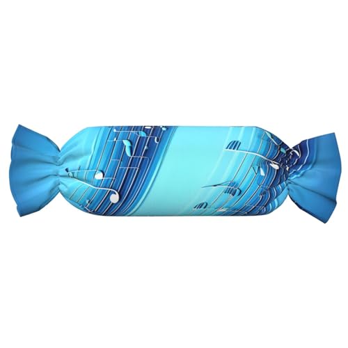 Himmelblaues Kissen mit Musiknoten-Druck, Bonbonform, vielseitig, bequem, Überwurfkissen, Zuhause, Schlafzimmer, Sofa, Yoga, Reisen Himmelblaues Kissen mit Musiknoten-Druck, Bonbonform, vielseitig, bequem, Überwurfkissen, Zuhause, Schlafzimmer, Sofa, Yoga, Reisen von PPHGUT