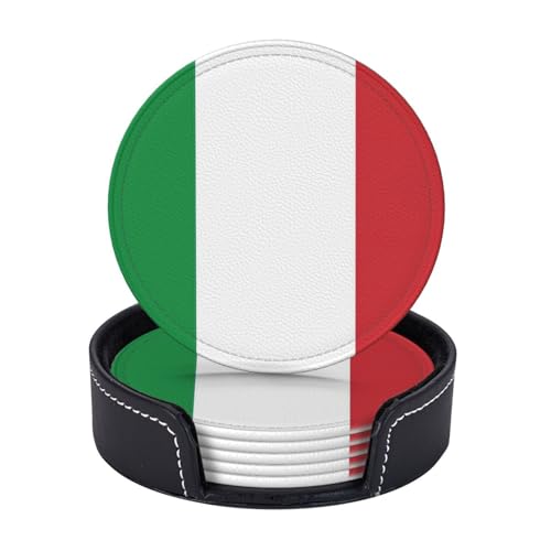 Italien-Flaggen-Druck, leicht, tragbar, Untersetzer, Couchtisch, Esszimmer, Büro, Restaurant, Dekoration, 6 Stück Italien-Flaggen-Druck, leicht, tragbar, Untersetzer, Couchtisch, Esszimmer, Büro, Restaurant, Dekoration, 6 Stück von PPHGUT