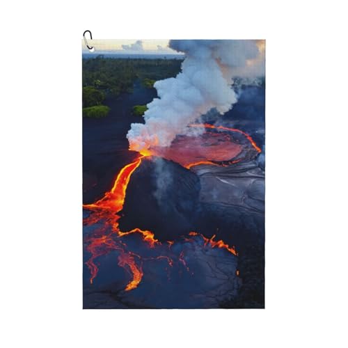 Kilauea Golf-Handtuch, Motiv: Vulkane, schnelltrocknend, praktische Handtücher, Strand, Yoga, Sport, Reinigungswerkzeug, funktional Kilauea Golf-Handtuch, Motiv: Vulkane, schnelltrocknend, praktische Handtücher, Strand, Yoga, Sport, Reinigungswerkzeug, funktional von PPHGUT
