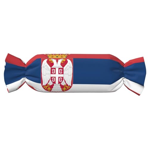 Kissen in Süßigkeitenform, Motiv: Flagge von Serbien, vielseitig, bequem, für Zuhause, Schlafzimmer, Sofa, Yoga, Reisen Kissen in Süßigkeitenform, Motiv: Flagge von Serbien, vielseitig, bequem, für Zuhause, Schlafzimmer, Sofa, Yoga, Reisen von PPHGUT
