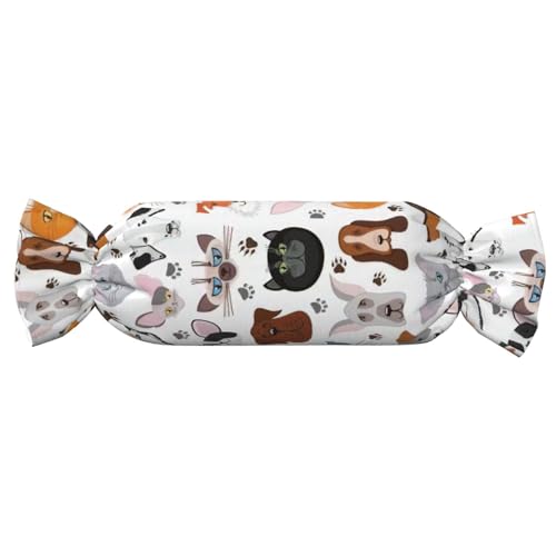 Kissen mit Cartoon-Katzen- und Hunde-Aufdruck, Süßigkeitenform, vielseitig, bequem, Überwurfkissen, Zuhause, Schlafzimmer, Sofa, Yoga, Reisen Kissen mit Cartoon-Katzen- und Hunde-Aufdruck, Süßigkeitenform, vielseitig, bequem, Überwurfkissen, Zuhause, Schlafzimmer, Sofa, Yoga, Reisen von PPHGUT