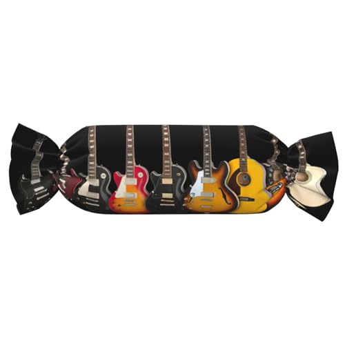 Kissen mit E-Gitarren-Druck, Bonbonform, vielseitig, bequem, Überwurfkissen, Zuhause, Schlafzimmer, Sofa, Yoga, Reisen Kissen mit E-Gitarren-Druck, Bonbonform, vielseitig, bequem, Überwurfkissen, Zuhause, Schlafzimmer, Sofa, Yoga, Reisen von PPHGUT