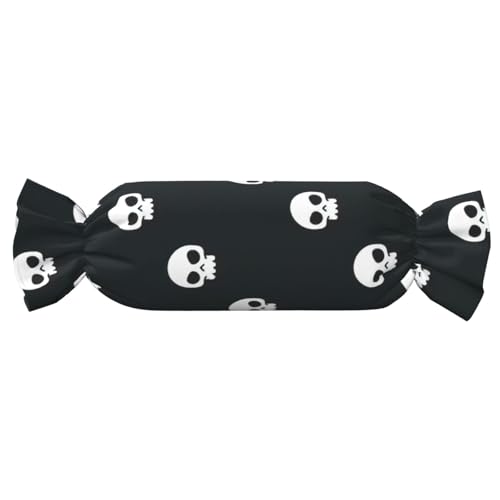 Kissen mit Totenkopf-Motiv, Bonbonform, vielseitig, bequem, für Zuhause, Schlafzimmer, Sofa, Yoga, Reisen Kissen mit Totenkopf-Motiv, Bonbonform, vielseitig, bequem, für Zuhause, Schlafzimmer, Sofa, Yoga, Reisen von PPHGUT
