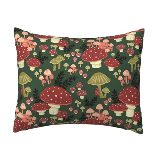 Kissenbezug, Motiv: helle Pilze, Kunstdruck, bequem, für Schlafzimmer, Couch, Auto, Heimdekoration, vielseitig einsetzbar, einfacher Reißverschluss Kissenbezug, Motiv: helle Pilze, Kunstdruck, bequem, für Schlafzimmer, Couch, Auto, Heimdekoration, vielseitig einsetzbar, einfacher Reißverschluss von PPHGUT