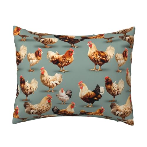 Kissenbezug mit Hühner-Aufdruck, bequem, für Schlafzimmer, Couch, Auto, Heimdekoration, vielseitig einsetzbar, einfacher Reißverschluss Kissenbezug mit Hühner-Aufdruck, bequem, für Schlafzimmer, Couch, Auto, Heimdekoration, vielseitig einsetzbar, einfacher Reißverschluss von PPHGUT