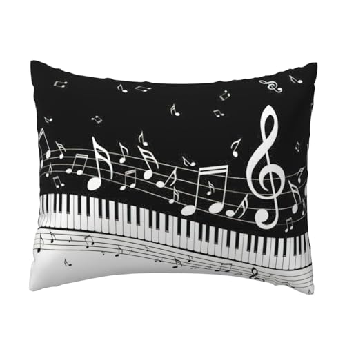 Kissenbezug mit Klaviertasten und Musiknoten, bequemer Kissenbezug, Schlafzimmer, Couch, Auto, Heimdekoration, vielseitig einsetzbar, einfacher Reißverschluss Kissenbezug mit Klaviertasten und Musiknoten, bequemer Kissenbezug, Schlafzimmer, Couch, Auto, Heimdekoration, vielseitig einsetzbar, einfacher Reißverschluss von PPHGUT