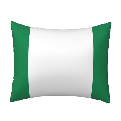 Kissenbezug mit Nigeria-Flagge, bequem, für Schlafzimmer, Couch, Auto, Heimdekoration, vielseitig einsetzbar, einfacher Reißverschluss Kissenbezug mit Nigeria-Flagge, bequem, für Schlafzimmer, Couch, Auto, Heimdekoration, vielseitig einsetzbar, einfacher Reißverschluss von PPHGUT