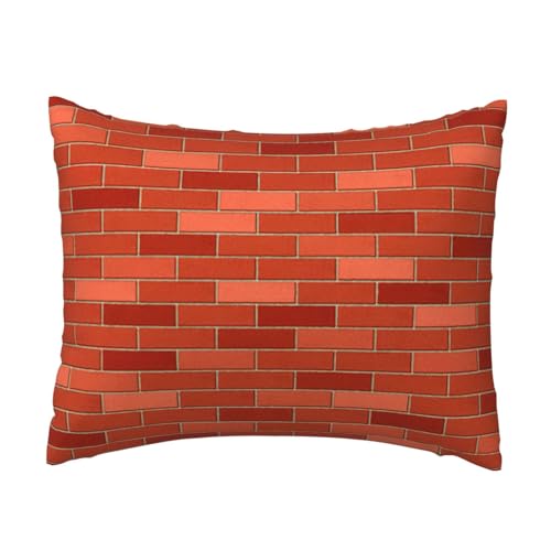 Kissenbezug mit roter Ziegelmauerstruktur, bequemer Druck, für Schlafzimmer, Couch, Auto, Heimdekoration, vielseitig einsetzbar, einfacher Reißverschluss Kissenbezug mit roter Ziegelmauerstruktur, bequemer Druck, für Schlafzimmer, Couch, Auto, Heimdekoration, vielseitig einsetzbar, einfacher Reißverschluss von PPHGUT