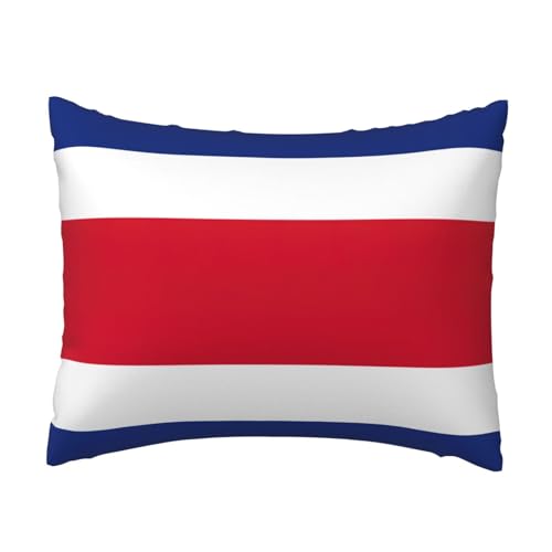 Komfort-Kissenbezug mit Flagge von Costa Rica, für Schlafzimmer, Couch, Auto, Heimdekoration, vielseitig einsetzbar, einfacher Reißverschluss Komfort-Kissenbezug mit Flagge von Costa Rica, für Schlafzimmer, Couch, Auto, Heimdekoration, vielseitig einsetzbar, einfacher Reißverschluss von PPHGUT