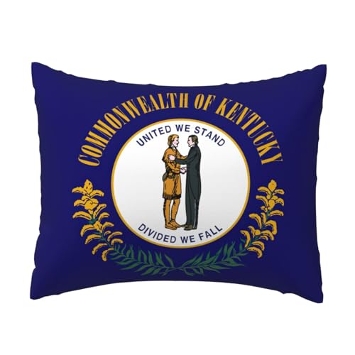 Komfort-Kissenbezug mit Kentucky-Staatsflagge, für Schlafzimmer, Couch, Auto, Heimdekoration, vielseitig einsetzbar, einfacher Reißverschluss Komfort-Kissenbezug mit Kentucky-Staatsflagge, für Schlafzimmer, Couch, Auto, Heimdekoration, vielseitig einsetzbar, einfacher Reißverschluss von PPHGUT