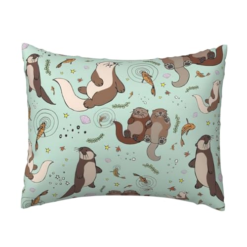 Komfort-Kissenbezug mit Otter-Motiv, für Schlafzimmer, Couch, Auto, Heimdekoration, vielseitig einsetzbar, einfacher Reißverschluss Komfort-Kissenbezug mit Otter-Motiv, für Schlafzimmer, Couch, Auto, Heimdekoration, vielseitig einsetzbar, einfacher Reißverschluss von PPHGUT