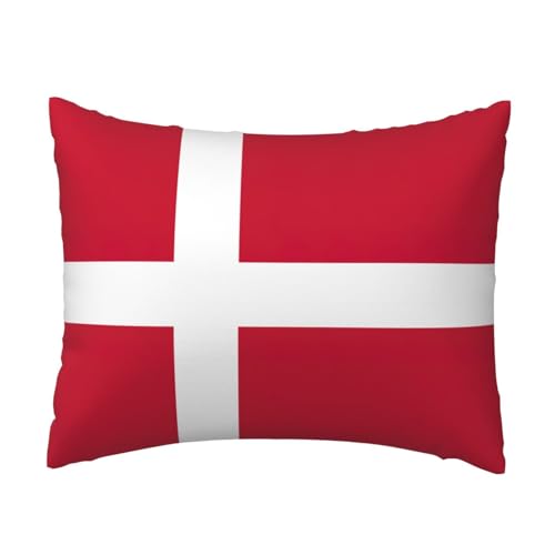 Komfort-Kissenbezug mit dänischer Flagge, für Schlafzimmer, Couch, Auto, Heimdekoration, vielseitig einsetzbar, einfacher Reißverschluss Komfort-Kissenbezug mit dänischer Flagge, für Schlafzimmer, Couch, Auto, Heimdekoration, vielseitig einsetzbar, einfacher Reißverschluss von PPHGUT