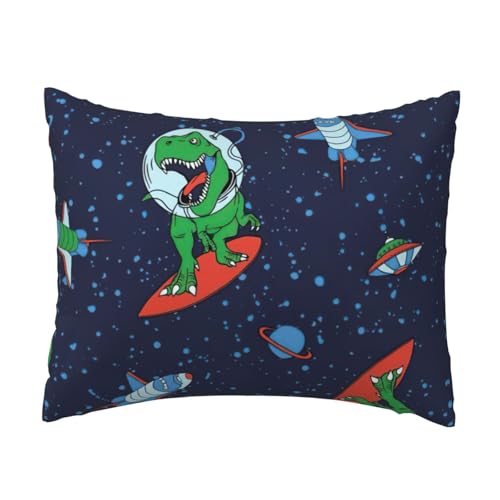 Lustiger Astronauten-Dinosaurier-Raketen-Druck, Komfort-Kissenbezug, Schlafzimmer, Couch, Auto, Heimdekoration, vielseitig einsetzbar, einfacher Reißverschluss Lustiger Astronauten-Dinosaurier-Raketen-Druck, Komfort-Kissenbezug, Schlafzimmer, Couch, Auto, Heimdekoration, vielseitig einsetzbar, einfacher Reißverschluss von PPHGUT