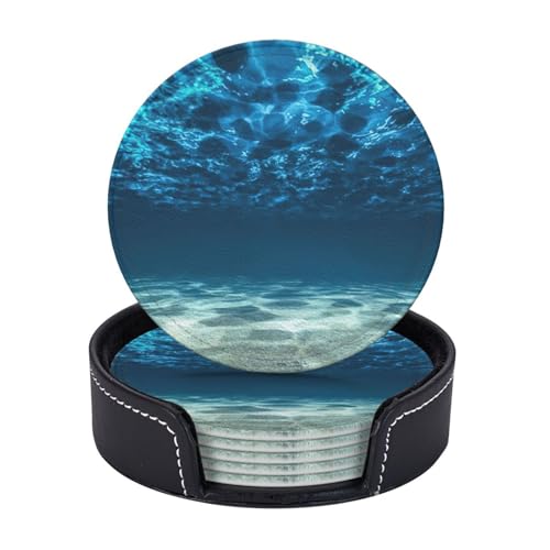 Ocean Print 6 Stück leichte tragbare Untersetzer Couchtisch Esszimmer Büro Restaurant Dekor Ocean Print 6 Stück leichte tragbare Untersetzer Couchtisch Esszimmer Büro Restaurant Dekor von PPHGUT