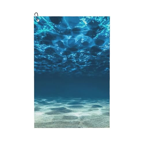 Ocean Print Golf-Handtuch, schnell trocknend, praktische Handtücher, Strand, Yoga, Sport, Reinigungswerkzeug, funktional Ocean Print Golf-Handtuch, schnell trocknend, praktische Handtücher, Strand, Yoga, Sport, Reinigungswerkzeug, funktional von PPHGUT