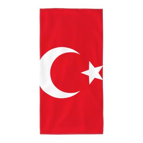 PPHGUT Badetuch, Motiv: Flagge der Türkei, weich, saugfähig, vielseitige Handtücher, Strand, Reisen, Yoga, Komfort-Zubehör PPHGUT Badetuch, Motiv: Flagge der Türkei, weich, saugfähig, vielseitige Handtücher, Strand, Reisen, Yoga, Komfort-Zubehör von PPHGUT