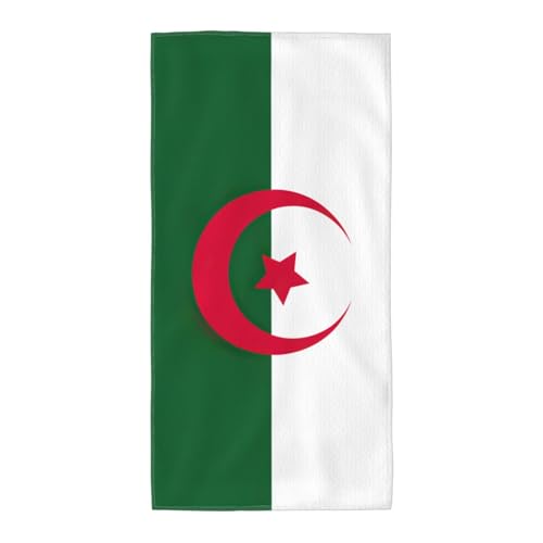PPHGUT Badetuch, Motiv: Flagge von Algerien, weich, saugfähig, vielseitige Handtücher, Strand, Reisen, Yoga, Komfort-Zubehör PPHGUT Badetuch, Motiv: Flagge von Algerien, weich, saugfähig, vielseitige Handtücher, Strand, Reisen, Yoga, Komfort-Zubehör von PPHGUT
