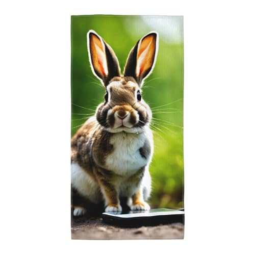 PPHGUT Badetuch mit Hasen-Motiv, weich, saugfähig, vielseitige Handtücher, Strand, Reisen, Yoga, Komfort-Zubehör PPHGUT Badetuch mit Hasen-Motiv, weich, saugfähig, vielseitige Handtücher, Strand, Reisen, Yoga, Komfort-Zubehör von PPHGUT