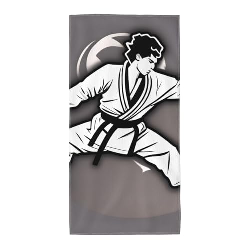 PPHGUT Badetuch mit Karate-Highkick-Icon-Druck, weich, saugfähig, vielseitige Handtücher, Strand, Reisen, Yoga, Komfort-Zubehör PPHGUT Badetuch mit Karate-Highkick-Icon-Druck, weich, saugfähig, vielseitige Handtücher, Strand, Reisen, Yoga, Komfort-Zubehör von PPHGUT