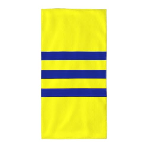 PPHGUT Badetuch mit gelben und blauen Streifen, weich, saugfähig, vielseitige Handtücher, Strand, Reisen, Yoga, Komfort-Zubehör PPHGUT Badetuch mit gelben und blauen Streifen, weich, saugfähig, vielseitige Handtücher, Strand, Reisen, Yoga, Komfort-Zubehör von PPHGUT