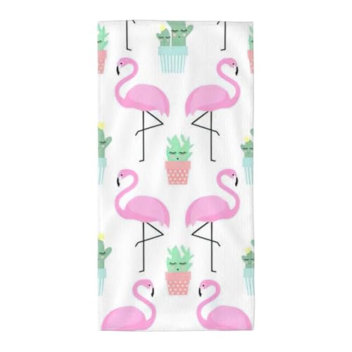 PPHGUT Badetuch mit tropischem Flamingo, niedlicher Kaktus-Druck, weich, saugfähig, vielseitig einsetzbar, für Strand, Reisen, Yoga, Komfort-Zubehör PPHGUT Badetuch mit tropischem Flamingo, niedlicher Kaktus-Druck, weich, saugfähig, vielseitig einsetzbar, für Strand, Reisen, Yoga, Komfort-Zubehör von PPHGUT