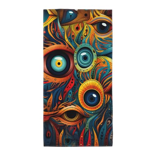 PPHGUT Eyes 2 bedrucktes, weiches, saugfähiges Badetuch, vielseitige Handtücher, Strand, Reisen, Yoga, Komfort-Zubehör PPHGUT Eyes 2 bedrucktes, weiches, saugfähiges Badetuch, vielseitige Handtücher, Strand, Reisen, Yoga, Komfort-Zubehör von PPHGUT