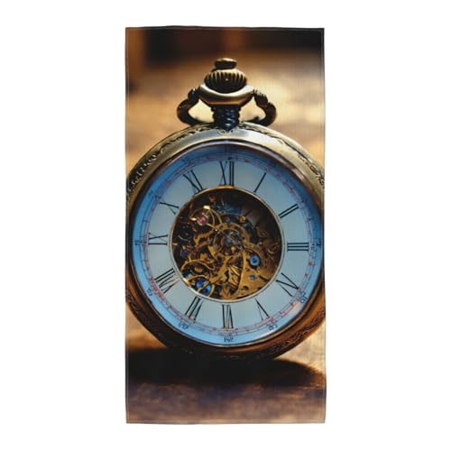 PPHGUT Gears Clock Bronze-Century-Druck, weich, saugfähig, Badetuch, vielseitige Handtücher, Strand, Reisen, Yoga, Komfort-Zubehör PPHGUT Gears Clock Bronze-Century-Druck, weich, saugfähig, Badetuch, vielseitige Handtücher, Strand, Reisen, Yoga, Komfort-Zubehör von PPHGUT