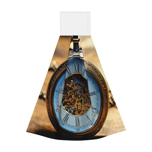 PPHGUT Gears Clock Bronze Century Print Schnelltrocknende Handtücher Wiederverwendbares Handtuch Kochen Backen Servieren Reinigen Geschirr Abwischen von PPHGUT