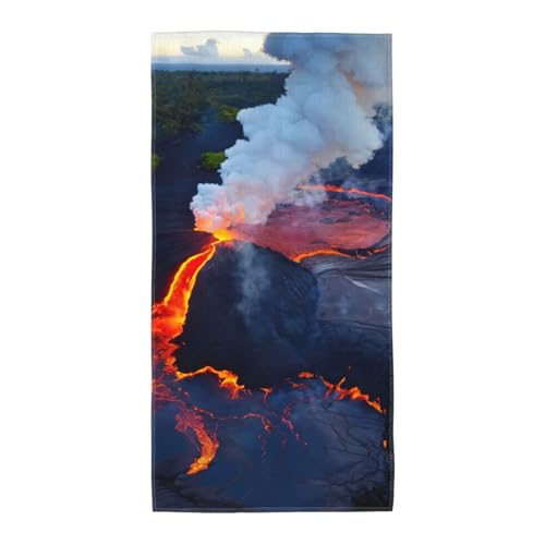 PPHGUT Kilauea Badetuch, Motiv: Vulkane, weich, saugfähig, vielseitig einsetzbar, für Strand, Reisen, Yoga, Komfort-Zubehör PPHGUT Kilauea Badetuch, Motiv: Vulkane, weich, saugfähig, vielseitig einsetzbar, für Strand, Reisen, Yoga, Komfort-Zubehör von PPHGUT