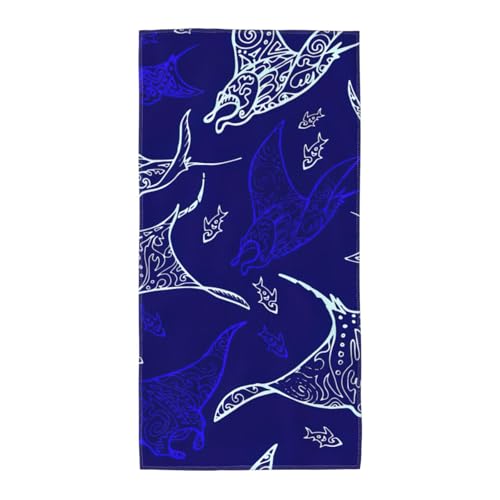 PPHGUT Manta Ray und Fisch-Druck, weich, saugfähig, Badetuch, vielseitige Handtücher, Strand, Reisen, Yoga, Komfort-Zubehör PPHGUT Manta Ray und Fisch-Druck, weich, saugfähig, Badetuch, vielseitige Handtücher, Strand, Reisen, Yoga, Komfort-Zubehör von PPHGUT