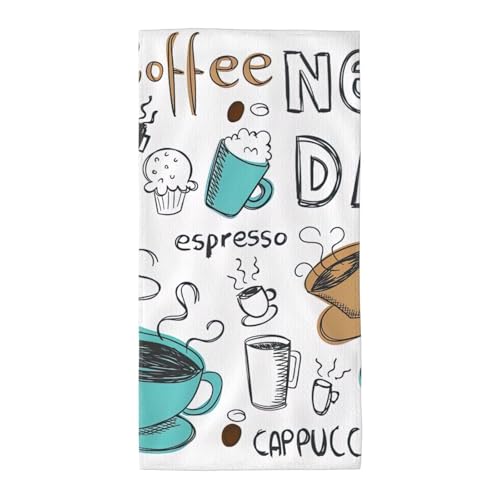 PPHGUT Weiches, saugfähiges Badetuch mit Kaffee-Aufdruck, vielseitige Handtücher, Strand, Reisen, Yoga, Komfort-Zubehör PPHGUT Weiches, saugfähiges Badetuch mit Kaffee-Aufdruck, vielseitige Handtücher, Strand, Reisen, Yoga, Komfort-Zubehör von PPHGUT