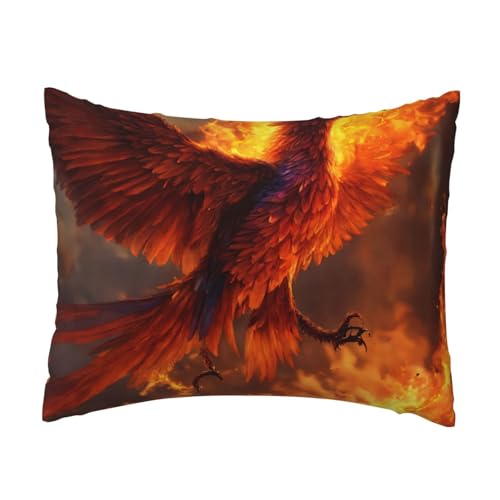 Phoenix-Druck, Komfort-Kissenbezug, Schlafzimmer, Couch, Auto, Heimdekoration, vielseitig einsetzbar, einfacher Reißverschluss Phoenix-Druck, Komfort-Kissenbezug, Schlafzimmer, Couch, Auto, Heimdekoration, vielseitig einsetzbar, einfacher Reißverschluss von PPHGUT