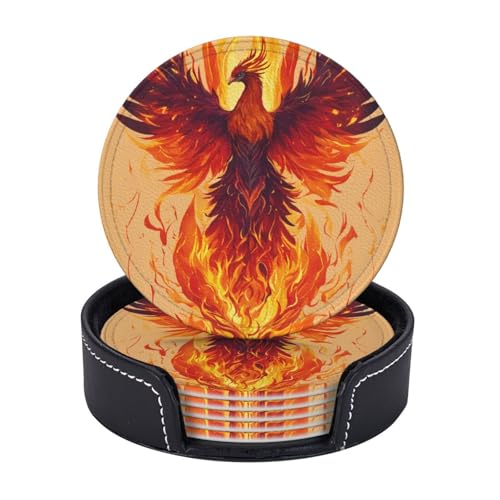 Phoenix Print 6 Stück leichte tragbare Untersetzer Couchtisch Esszimmer Büro Restaurant Dekor Phoenix Print 6 Stück leichte tragbare Untersetzer Couchtisch Esszimmer Büro Restaurant Dekor von PPHGUT