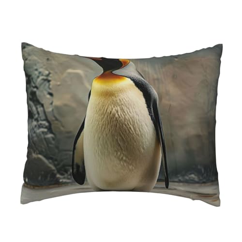 Pinguin-Druck, Komfort-Kissenbezug, Schlafzimmer, Couch, Auto, Heimdekoration, vielseitig einsetzbar, einfacher Reißverschluss Pinguin-Druck, Komfort-Kissenbezug, Schlafzimmer, Couch, Auto, Heimdekoration, vielseitig einsetzbar, einfacher Reißverschluss von PPHGUT