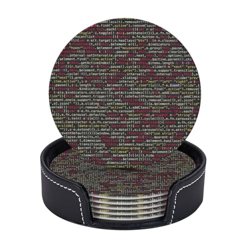 Programmier-Code-Druck, leicht, tragbar, Untersetzer, Couchtisch, Esszimmer, Büro, Restaurant, Dekoration, 6 Stück von PPHGUT