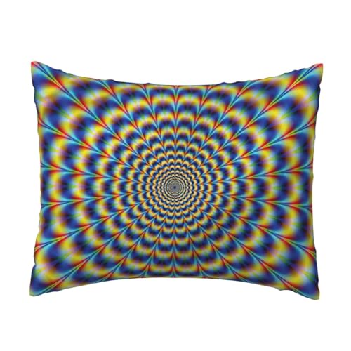 Spiral-Kissenbezug mit optischer Täuschung, bequem, für Schlafzimmer, Couch, Auto, Heimdekoration, vielseitig einsetzbar, einfacher Reißverschluss von PPHGUT
