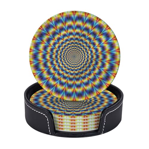 Spirale optische Täuschung GIF Druck 6 Stück leichte tragbare Untersetzer Couchtisch Esszimmer Büro Restaurant Dekor Spirale optische Täuschung GIF Druck 6 Stück leichte tragbare Untersetzer Couchtisch Esszimmer Büro Restaurant Dekor von PPHGUT